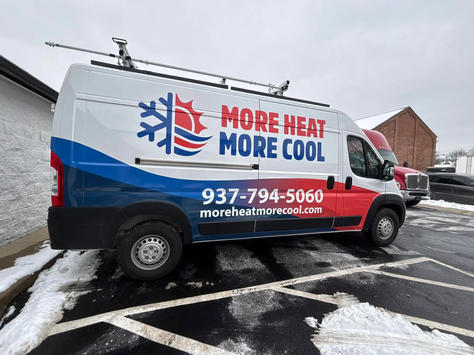More Heat More Cool service van