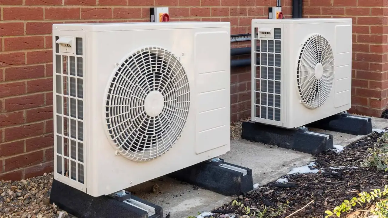 Energy-efficient heat pump installed outside an Ohio home