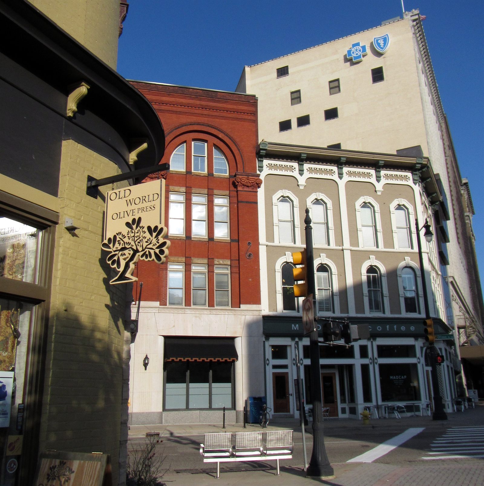 Street view in Monroe, Ohio near the downtown area