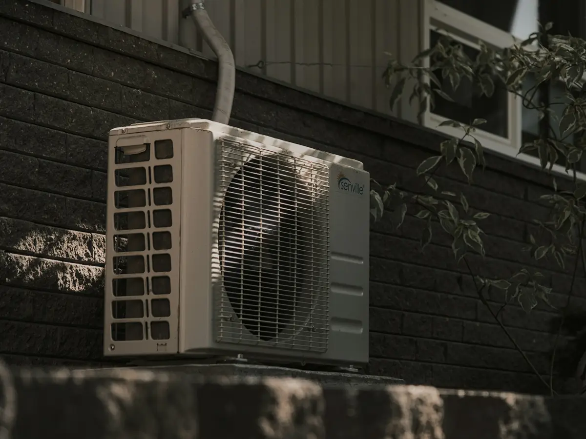 Outdoor AC condenser kept clean and clear — the heart of a smooth-running cooling system